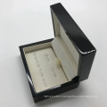 Luxury Black Wooden Box For Cufflinks Logo Customized